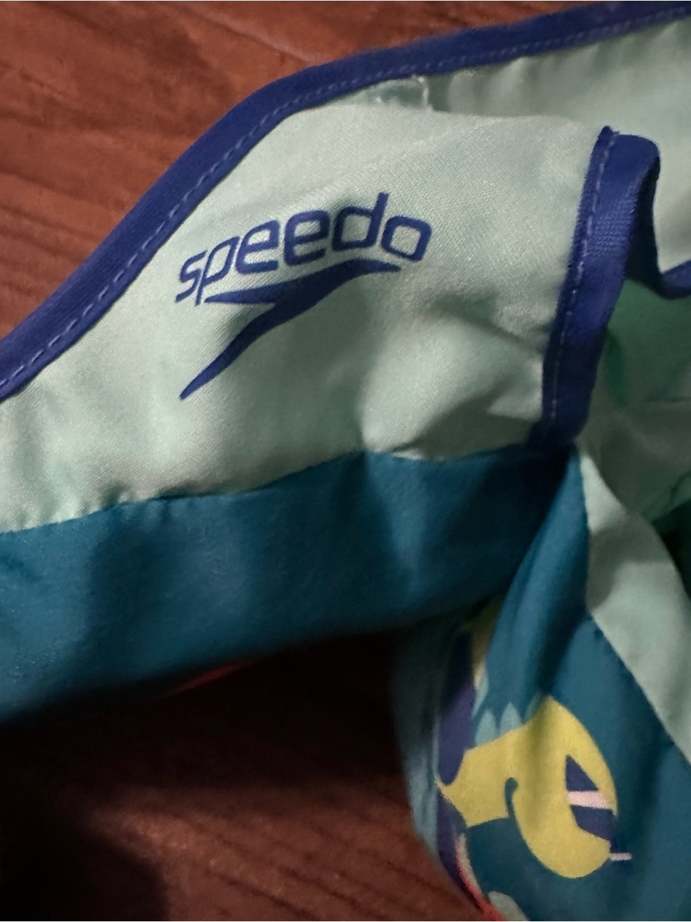 Speedo Kids Swim Belt in Teal, Light Blue and Yellow - Picture 2 of 4